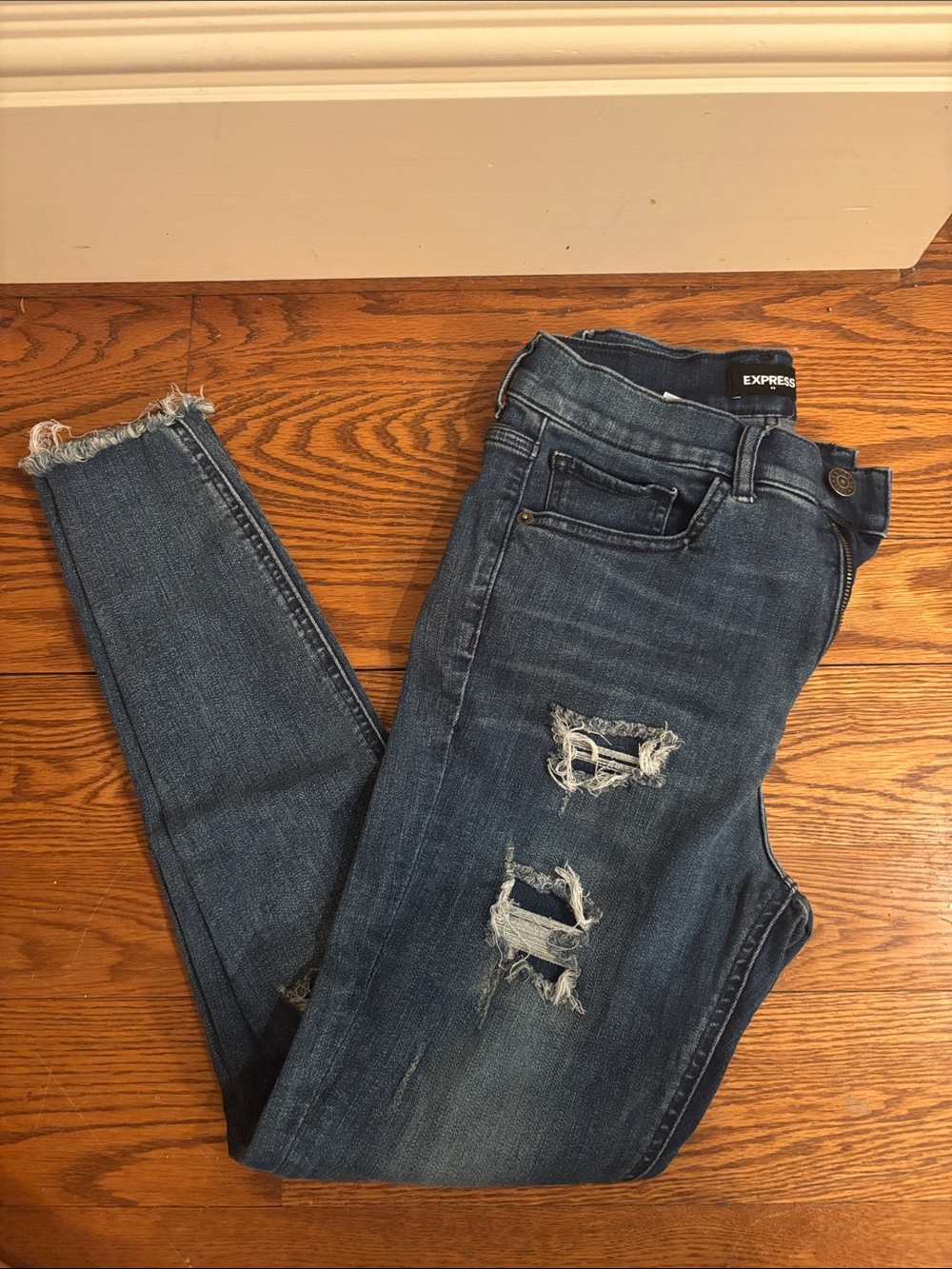 Express high-rise skinny jeans